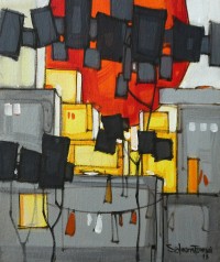Salman Farooqi, 10 x 12 Inch, Acrylic on Canvas, Cityscape Painting-AC-SF-171